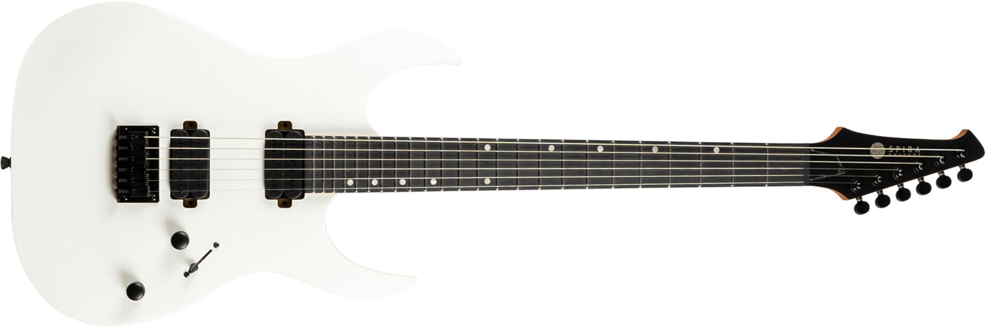 Spira Guitars S400 Mwh 2h Ht Eb - Satin White - Guitare Électrique Forme Str - Main picture