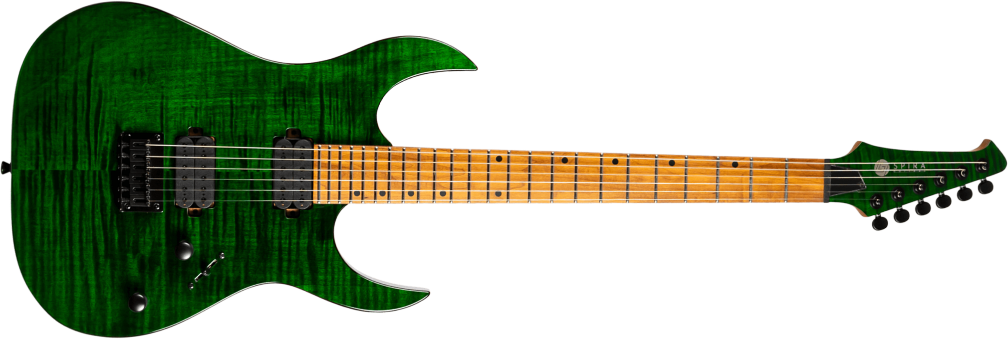 Spira Guitars S450 Tgr 2h Ht Mn - Trans Green - Guitare Électrique MÉtal - Main picture