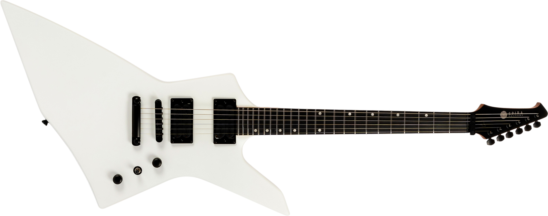 Spira Guitars X400 Mwh 2h Ht Mn - Satin White - Guitare Électrique MÉtal - Main picture