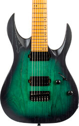 Guitare électrique baryton Spira guitars S-607 AGR (7-String, Baryton) - Stained Green 