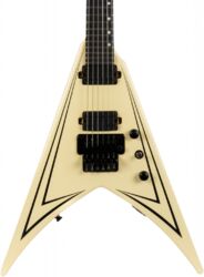 Guitare électrique métal Spira guitars V-420 AWH - ANTIQUE WHITE STRIPE