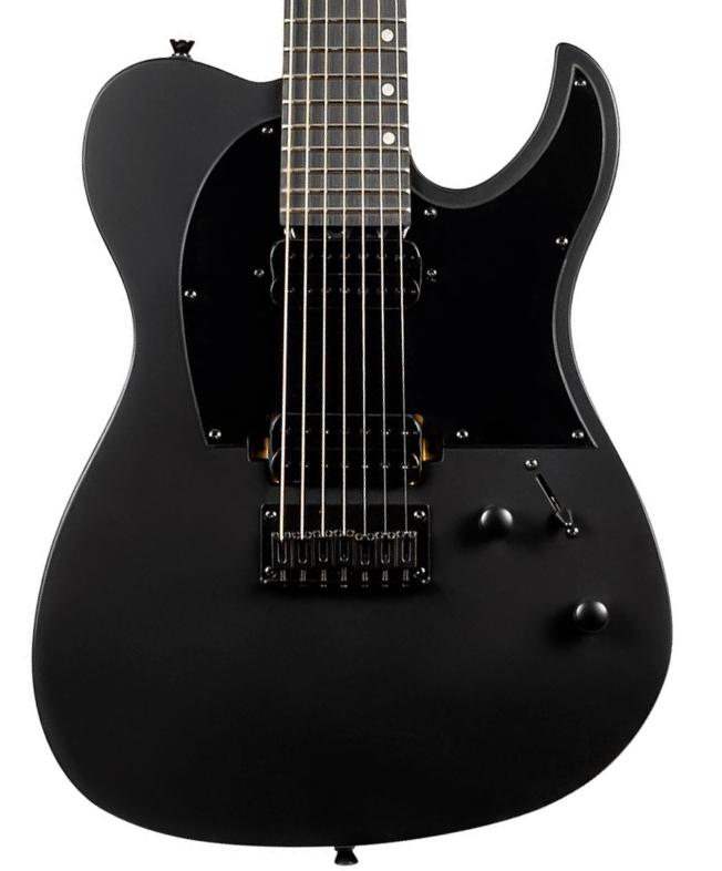 Guitare électrique baryton Spira guitars T-407 MBK 7-string - Satin black