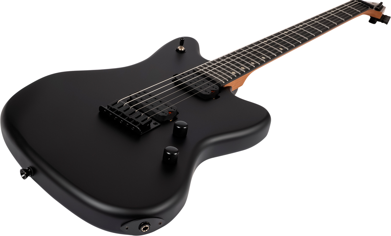 Spira Guitars J400 Mbk 2h Ht Rw - Black Satin - Guitare Électrique Double Cut - Variation 2