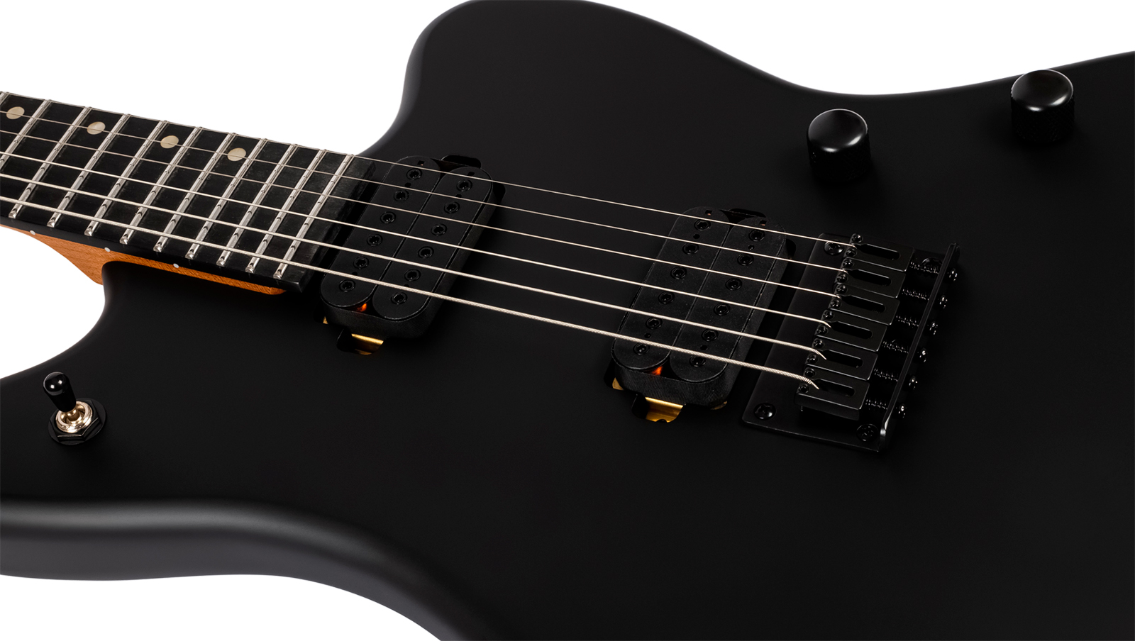 Spira Guitars J400 Mbk 2h Ht Rw - Black Satin - Guitare Électrique Double Cut - Variation 3