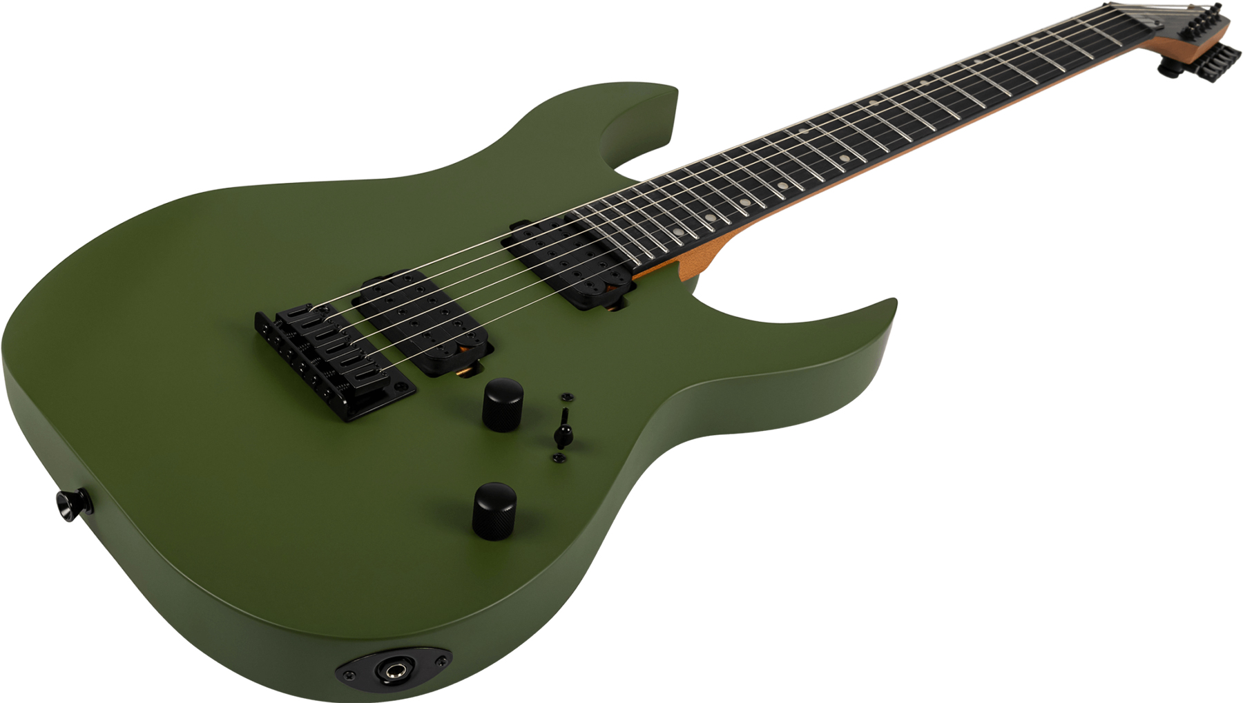 Spira Guitars S400 Mgr Lh Gaucher 2h Ht Eb - Satin Dark Green - Guitare Électrique Gaucher - Variation 2