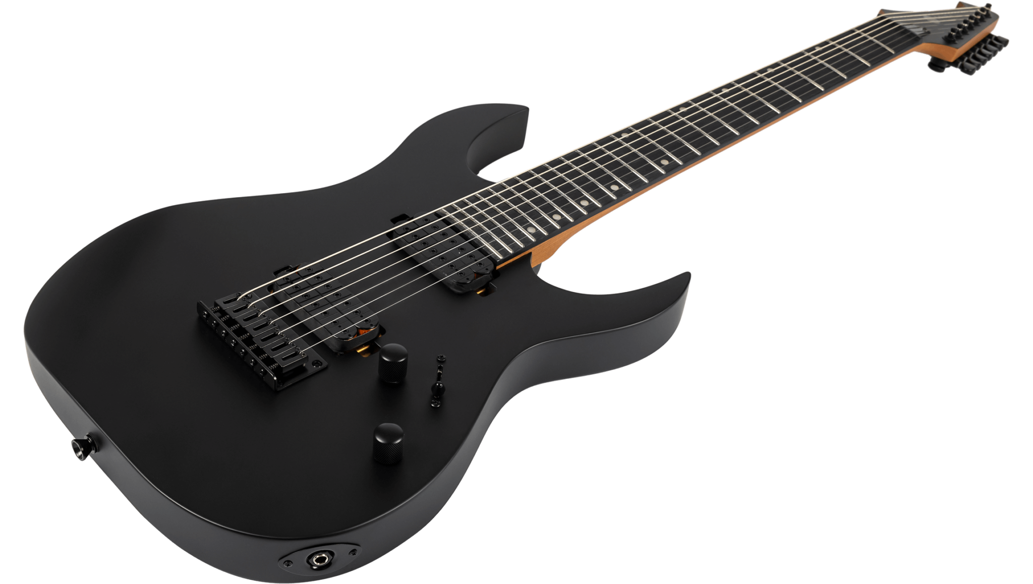 Spira Guitars S407 Mbk 7c Baryton 2h Ht Eb - Satin Black - Guitare Électrique Baryton - Variation 2
