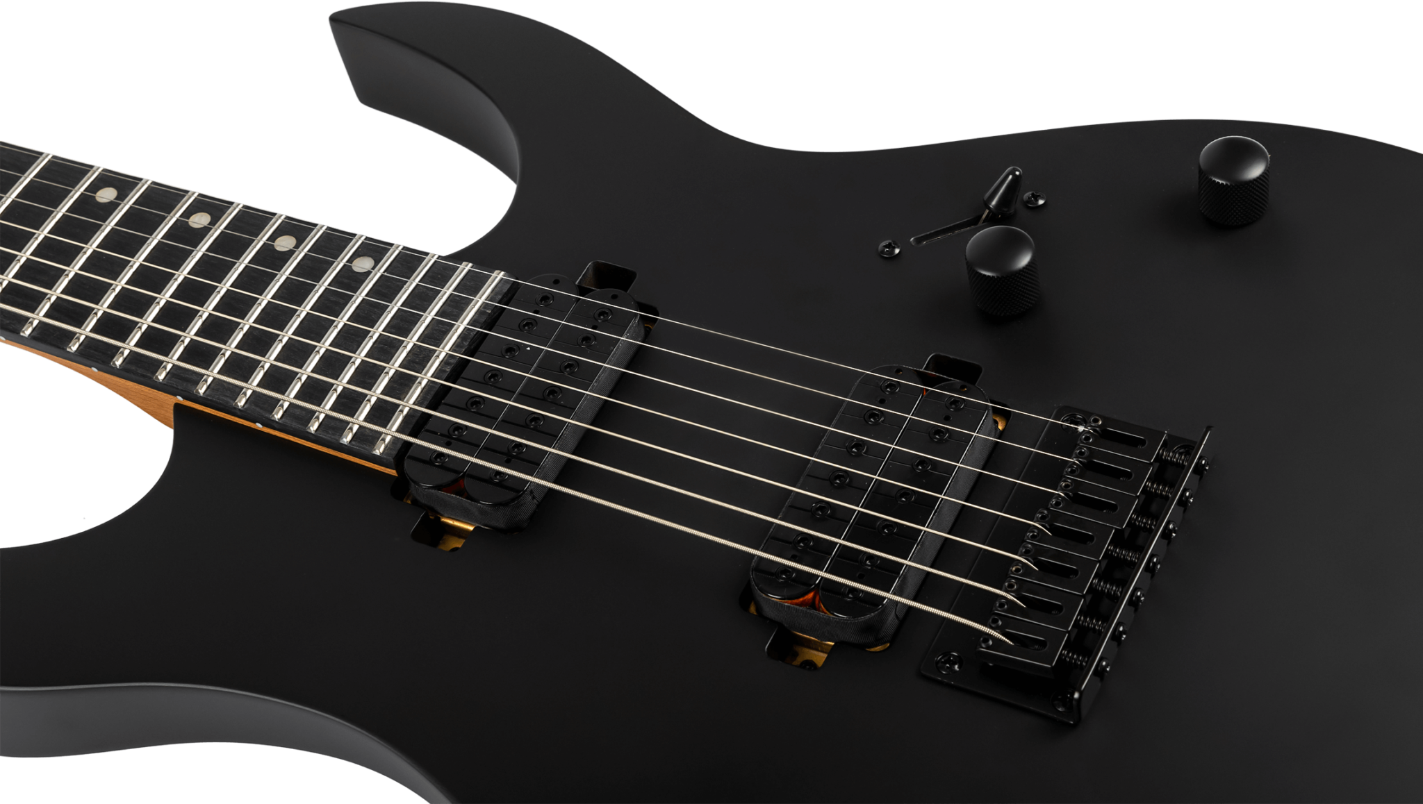 Spira Guitars S407 Mbk 7c Baryton 2h Ht Eb - Satin Black - Guitare Électrique Baryton - Variation 3