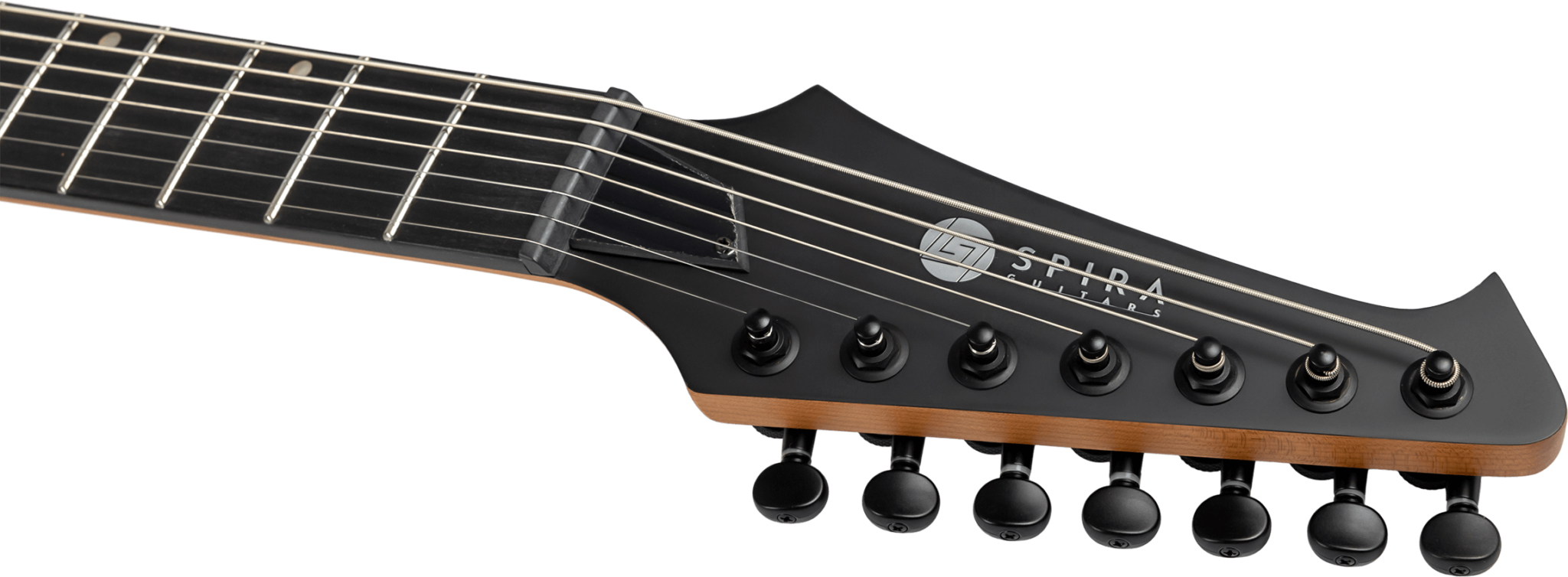 Spira Guitars S407 Mwh 7c Baryton 2h Ht Eb - Satin White - Guitare Électrique Baryton - Variation 4