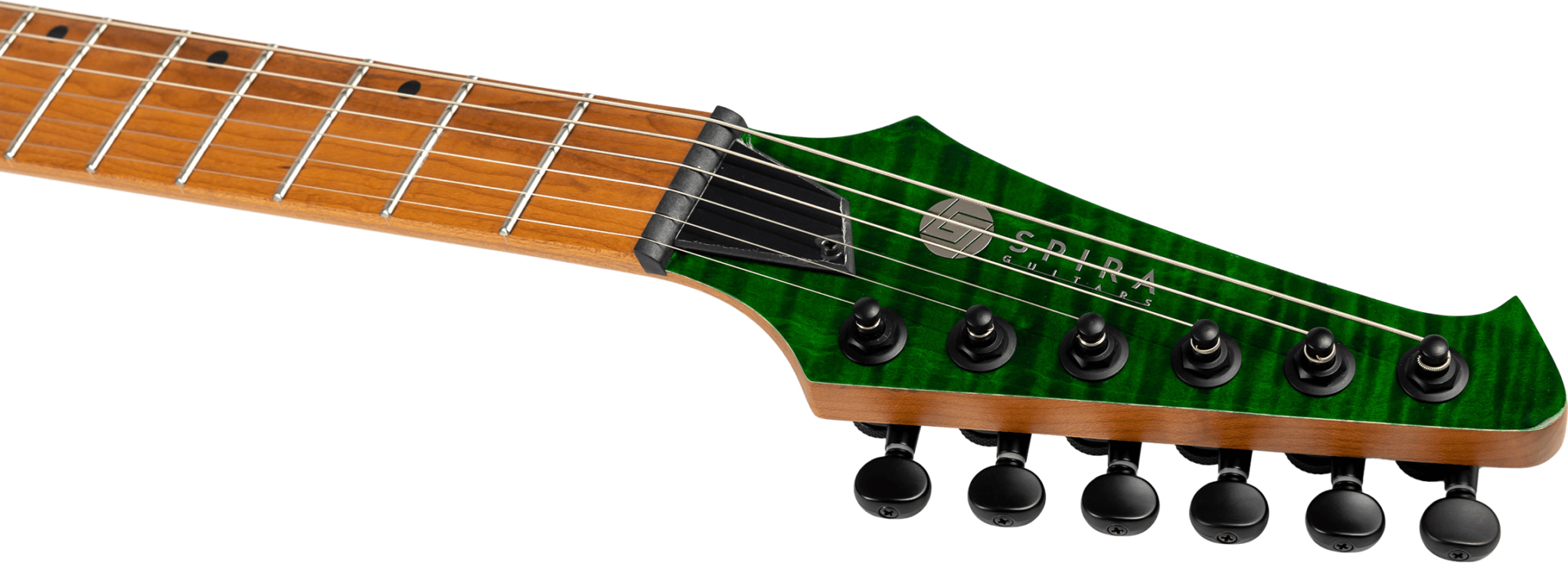 Spira Guitars S450 Tgr 2h Ht Mn - Trans Green - Guitare Électrique MÉtal - Variation 4