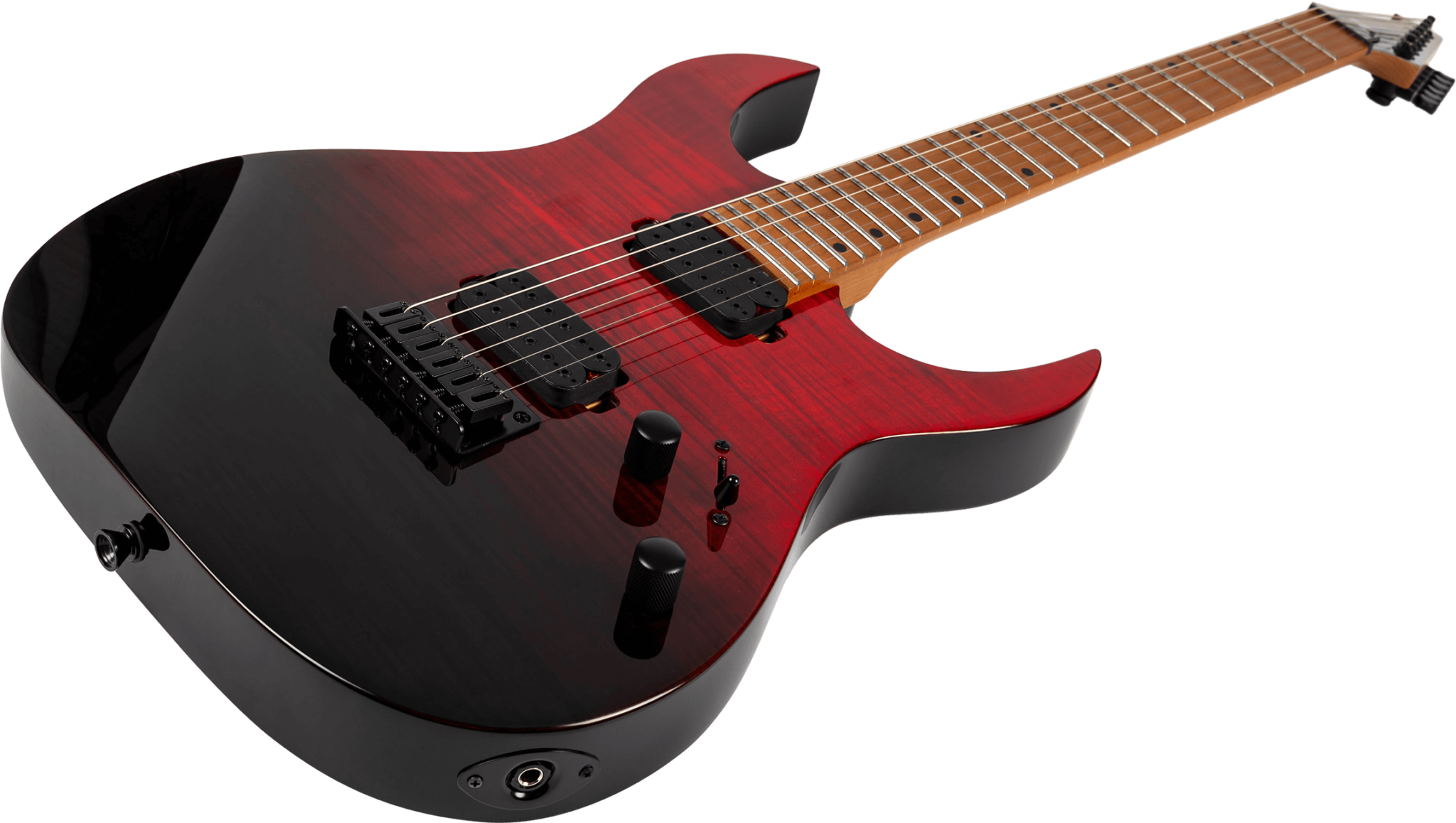 Spira Guitars S450 Trd 2h Ht Mn - Trans Red/black - Guitare Électrique MÉtal - Variation 2