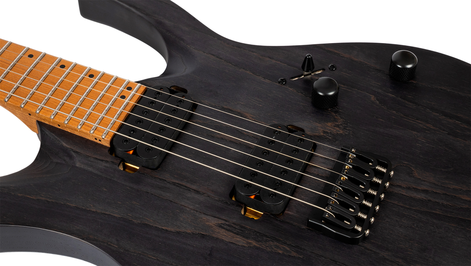 Spira Guitars S600 Agy 2h Ht Eb - Stained Dark Grey - Guitare Électrique Forme Str - Variation 3