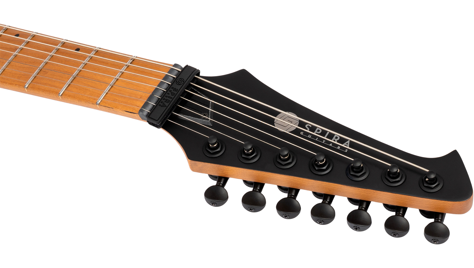 Spira Guitars S607 Abk 7c Baryton 2h Ht Eb - Stained Black - Guitare Électrique Baryton - Variation 4