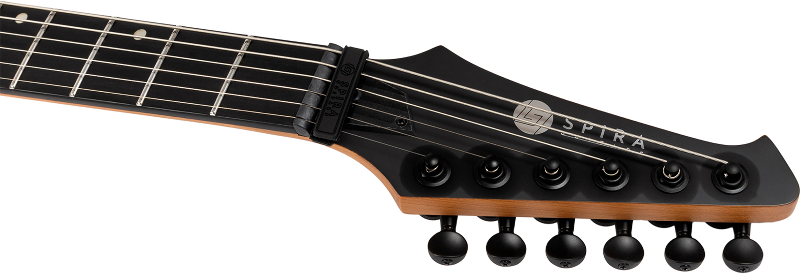 Spira Guitars T400 Mbk Baryton 2h Ht Eb - Black Satin - Guitare Électrique Baryton - Variation 4