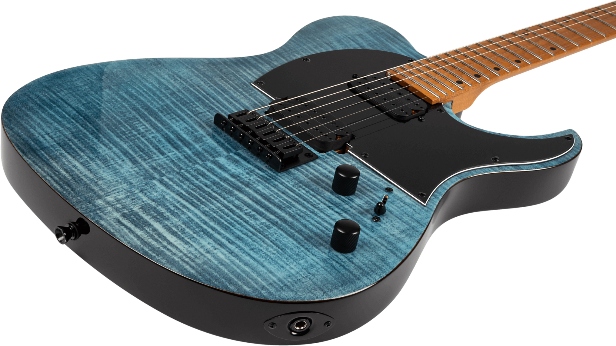 Spira Guitars T450 Tdb 2h Ht Mn - Trans Blue - Guitare Électrique Forme Tel - Variation 3