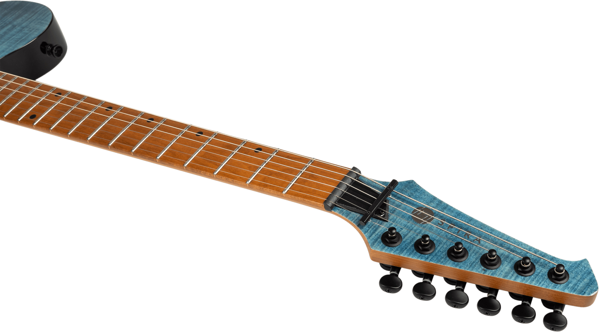 Spira Guitars T450 Tdb 2h Ht Mn - Trans Blue - Guitare Électrique Forme Tel - Variation 4