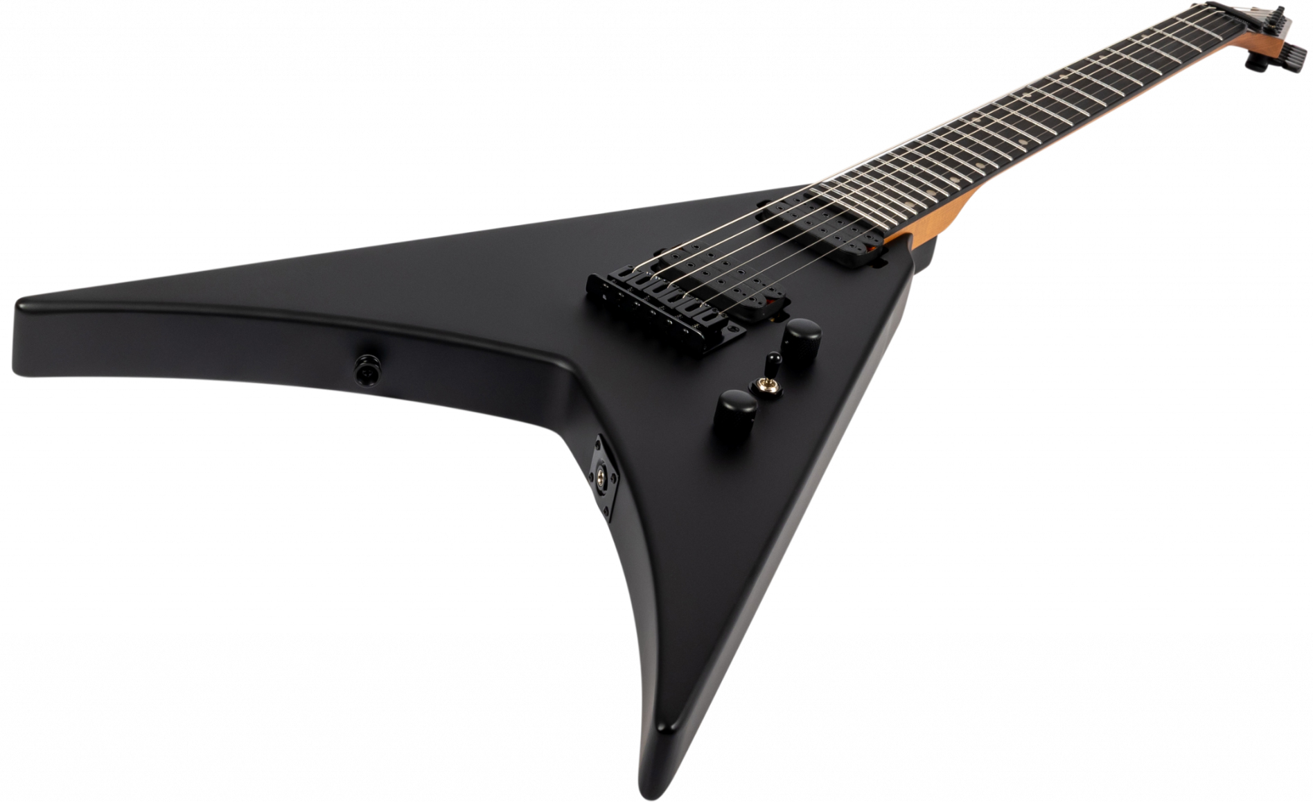 Spira Guitars V400 Mbk 2h Ht Eb - Satin Black - Guitare Électrique MÉtal - Variation 2