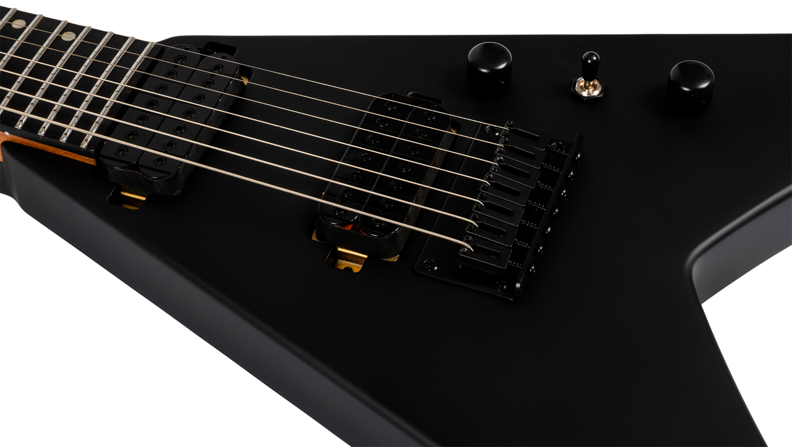Spira Guitars V407 Mbk 7c 2h Ht Eb - Black Satin - Guitare Électrique MÉtal - Variation 3