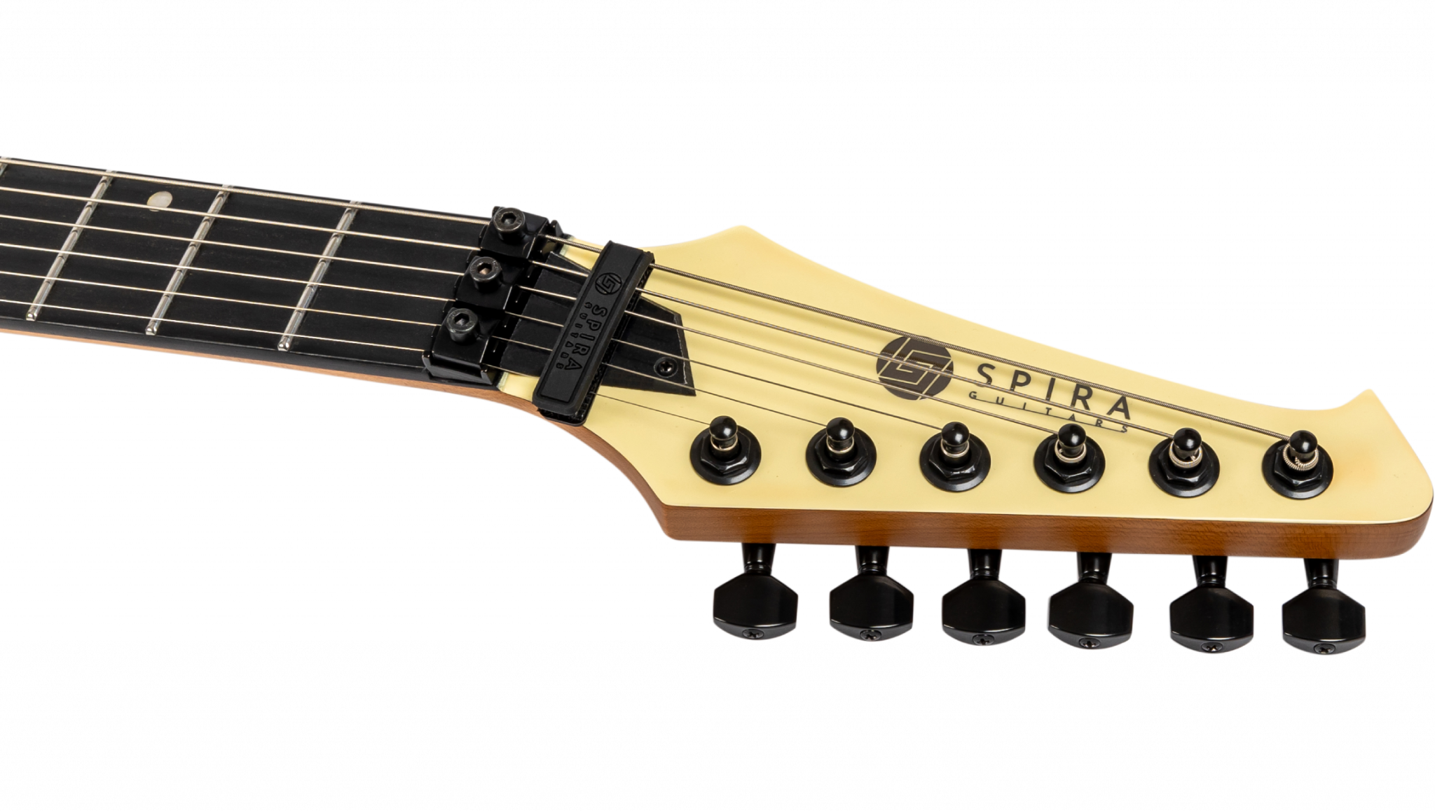 Spira Guitars V420 Awh 2h Trem Eb - Antique White Stripe - Guitare Électrique MÉtal - Variation 4