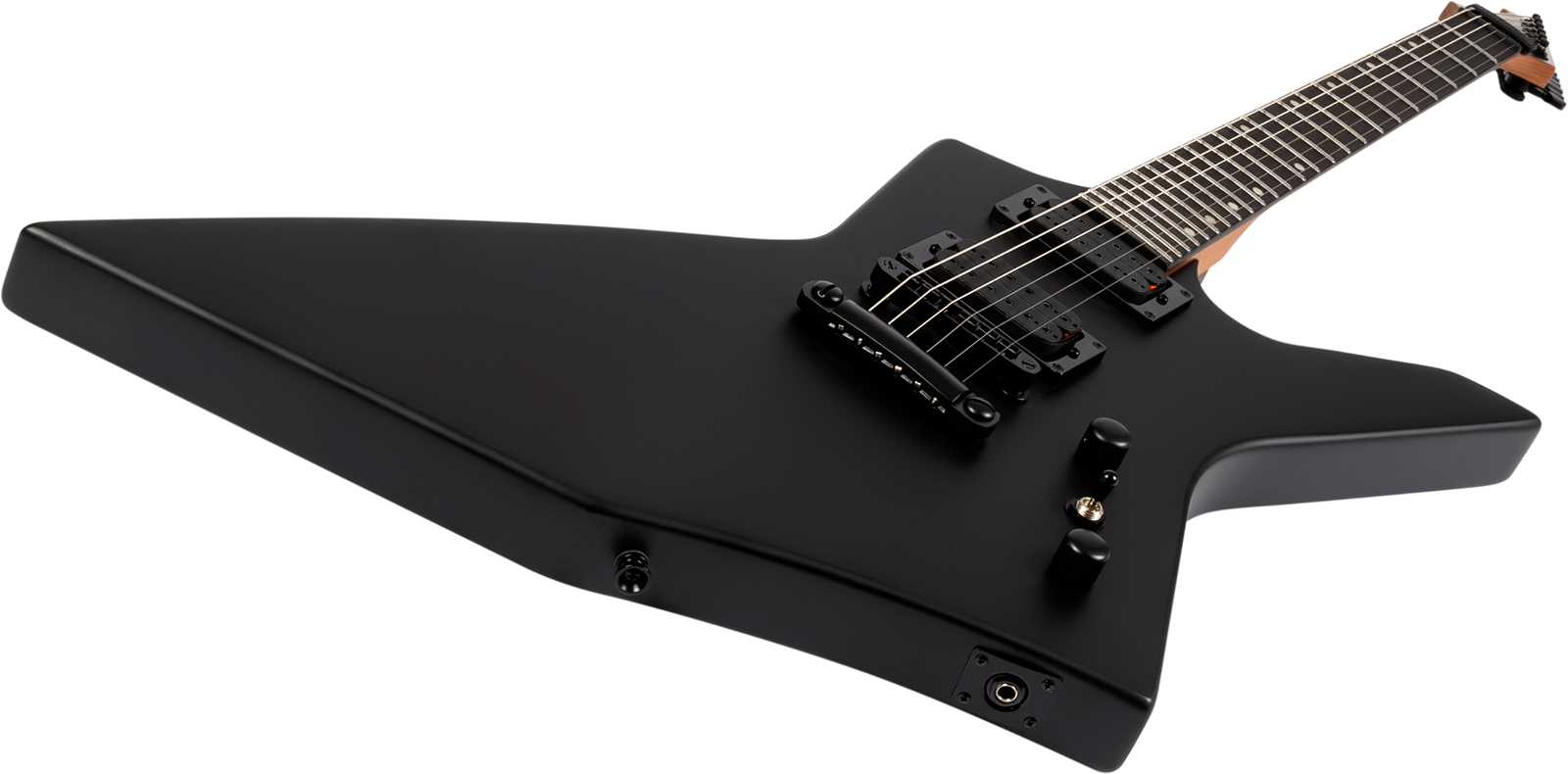 Spira Guitars X400 Mbk 2h Ht Mn - Satin Black - Guitare Électrique MÉtal - Variation 2