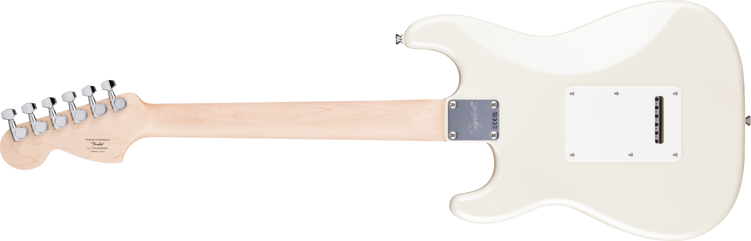 Squier Affinity Strat Junior Ltd Hss Trem Mn - Pearl White - Guitare Électrique Forme Str - Variation 1