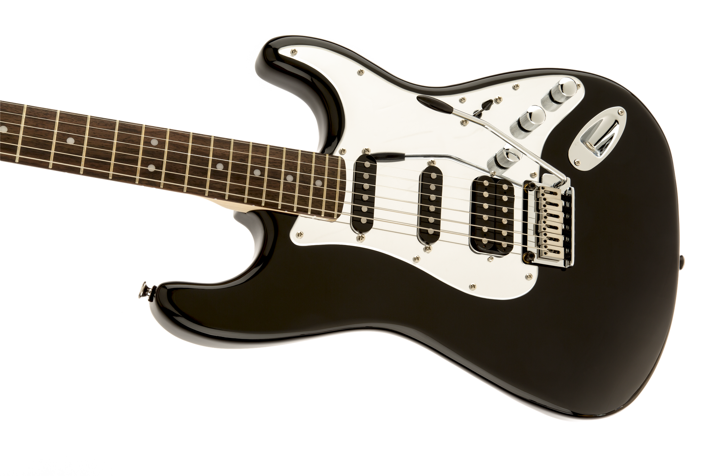 Squier Black & Chrome Standard Strat Hss (lau) - Black - Guitare Électrique Forme Str - Variation 3