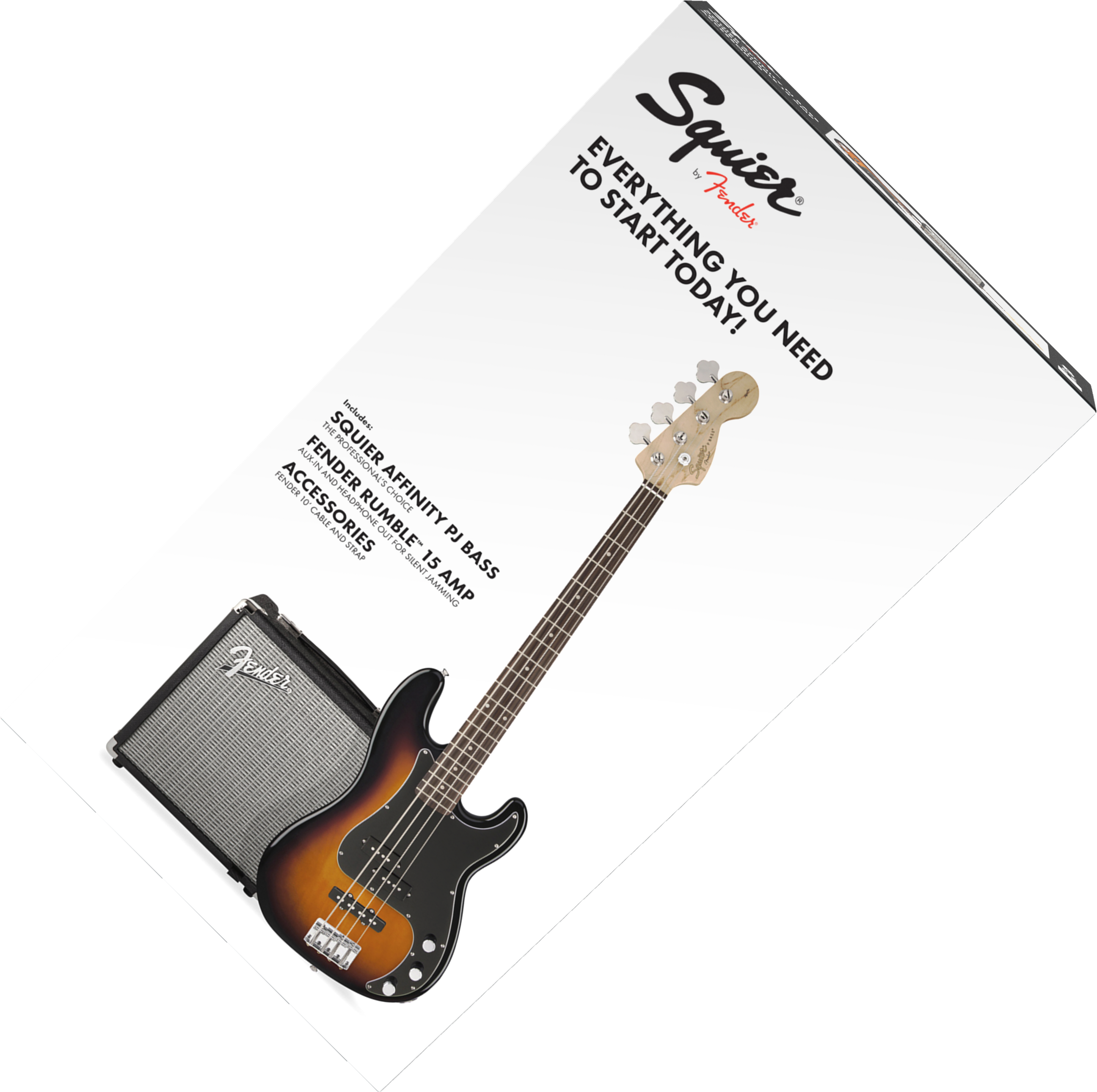 Squier Affinity Series Precision Bass Pj Pack (lau) - Brown Sunburst - Basse Électrique Solid Body - Main picture