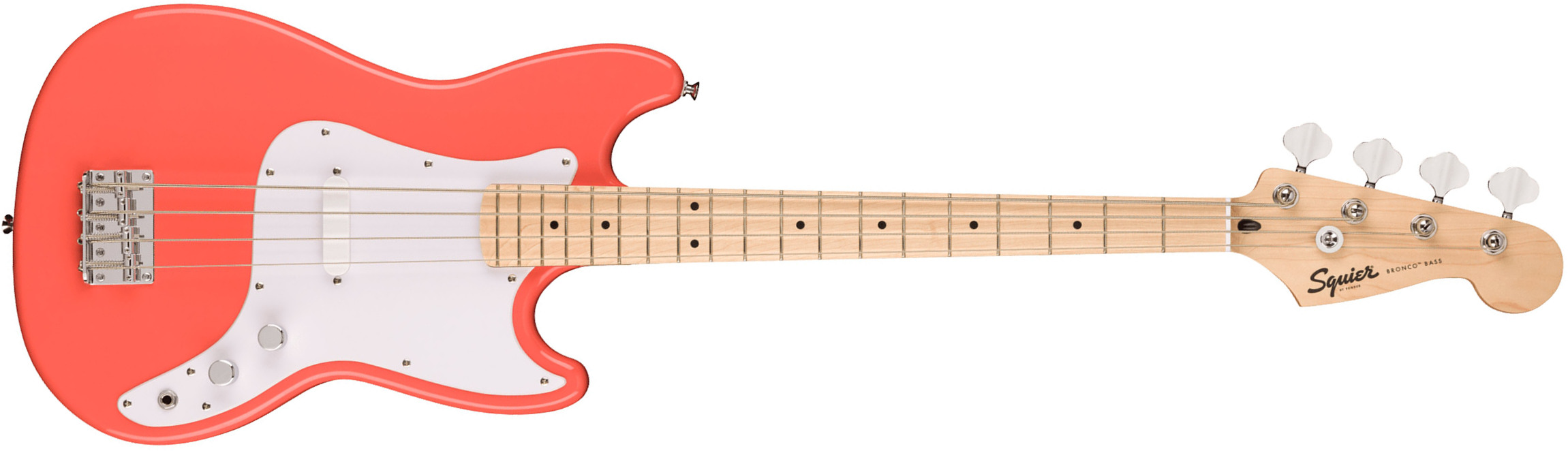 Squier Bronco Bass Sonic Mn - Tahitian Coral - Basse Électrique Solid Body - Main picture