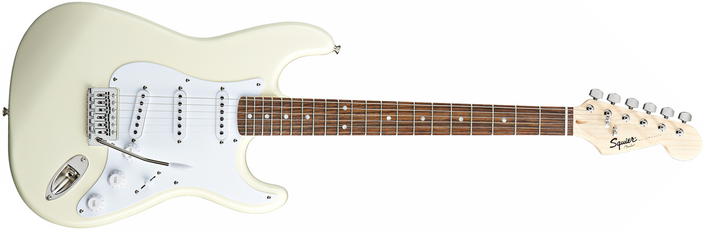 Squier Bullet Stratocaster With Tremolo Sss Lau - Arctic White - Guitare Électrique Forme Str - Main picture