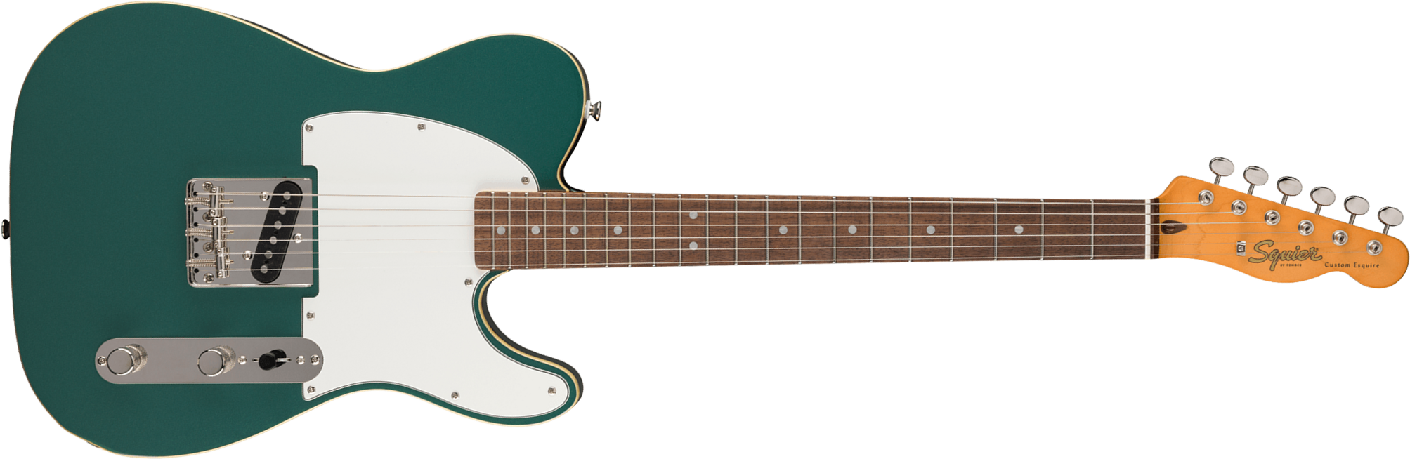 Squier Esquire / Tele Custom Classic Vibe 1s Ht Lau - Sherwood Green - Guitare Électrique Forme Tel - Main picture