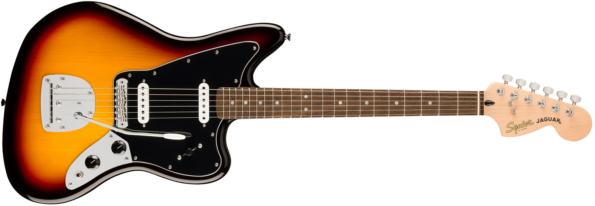 Squier Jaguar Affinity 2s Trem Lau - 3-color Sunburst - Guitare Électrique RÉtro Rock - Main picture