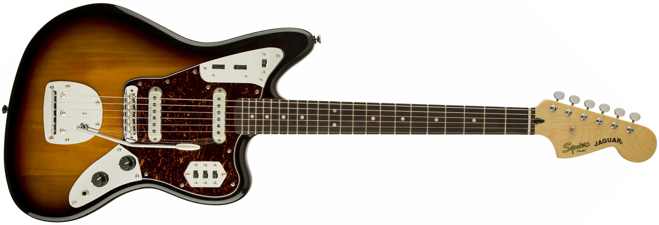 Squier Jaguar Classic Vibe 70s 2019 Lau - 3-color Sunburst - Guitare Électrique RÉtro Rock - Main picture