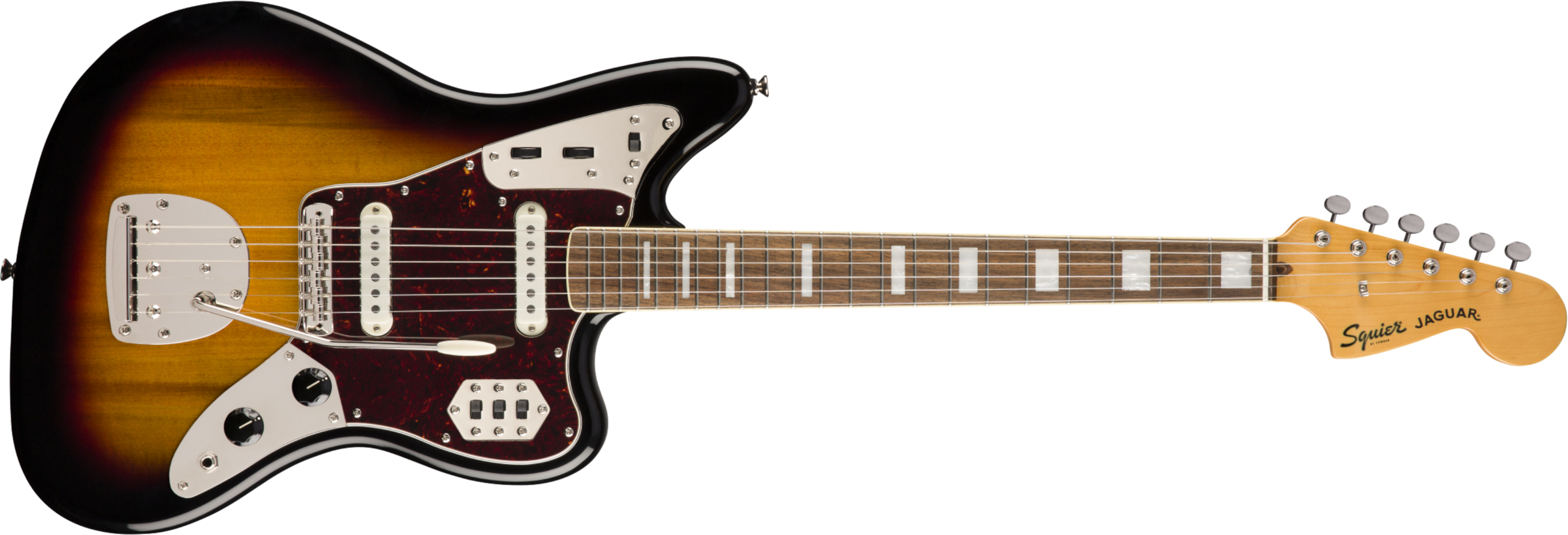 Squier Jaguar Classic Vibe 70s 2019 Lau - 3-color Sunburst - Guitare Électrique RÉtro Rock - Main picture