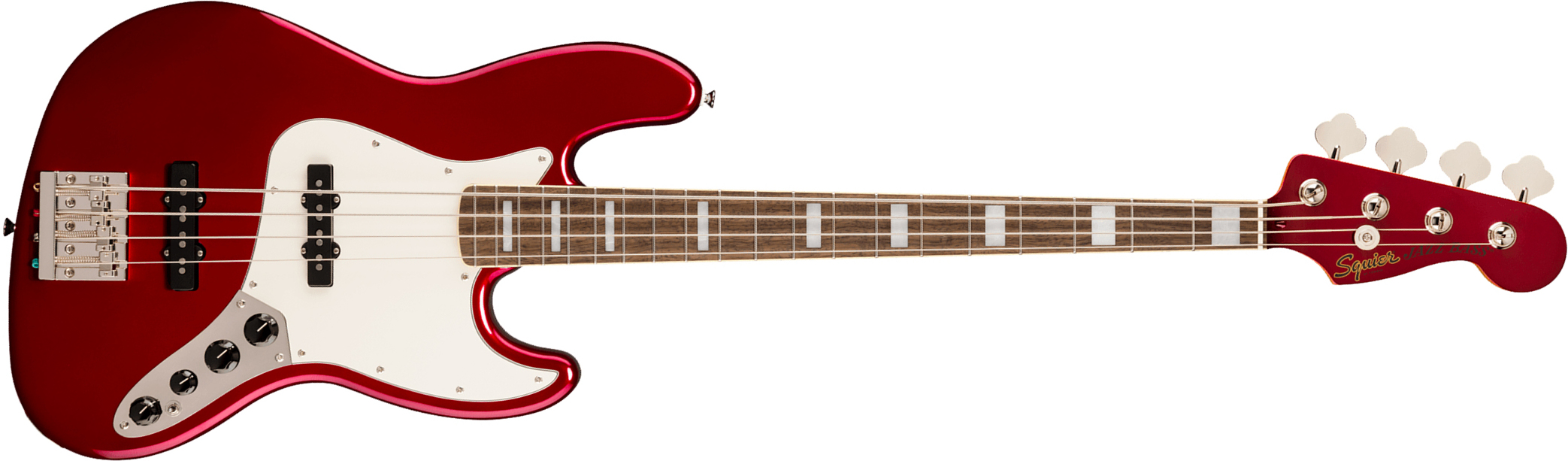Squier Jazz Bass 70s Active Classic Vibe Lau - Candy Apple Red W/ Matching Headstock - Basse Électrique Solid Body - Main picture