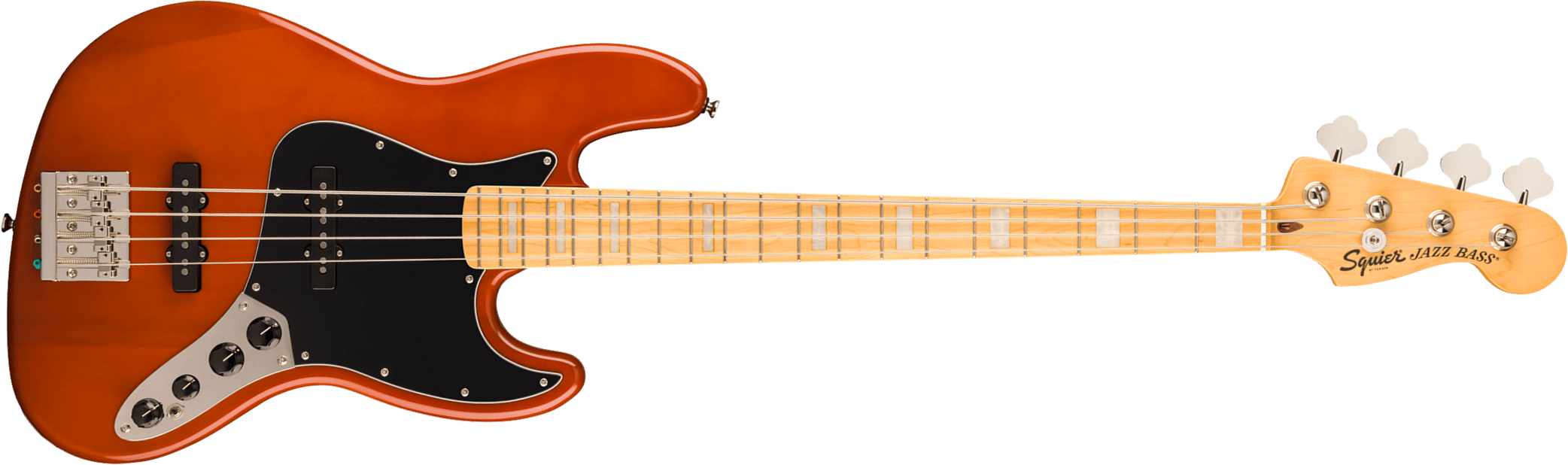 Squier Jazz Bass 70s Active Classic Vibe Mn - Mocha - Basse Électrique Solid Body - Main picture