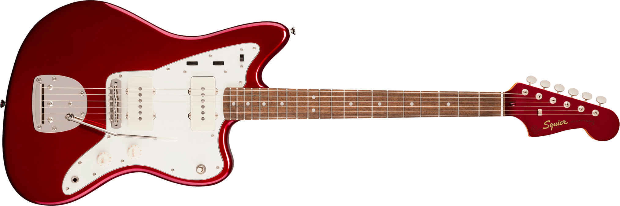 Squier Jazzmaster 60s Classic Vibe Ltd 2s Trem Lau - Candy Apple Red - Guitare Électrique RÉtro Rock - Main picture