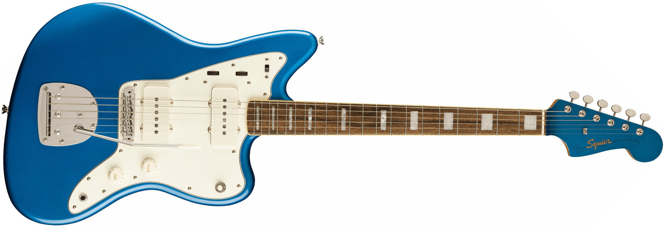 Squier Jazzmaster Classic Vibe '70s Fsr Ltd Lau - Lake Placid Blue W/ Matching Headstock - Guitare Électrique RÉtro Rock - Main picture