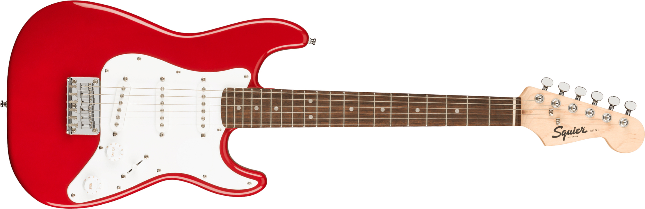 Squier Mini Strat V2 Ht Sss Lau - Dakota Red - Guitare Électrique Forme Str - Main picture