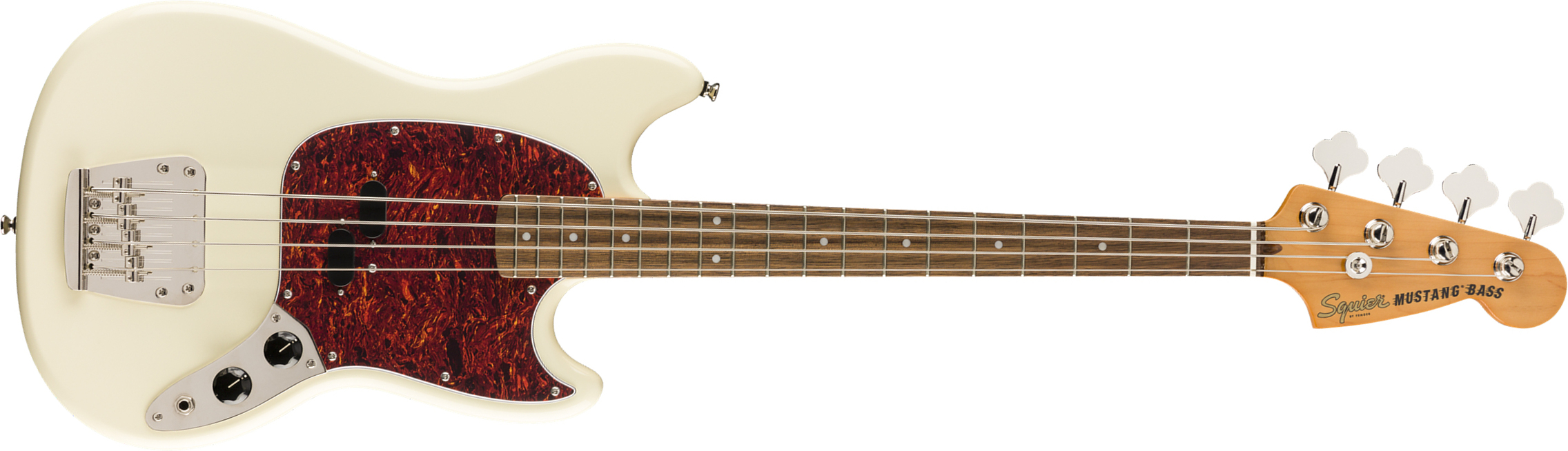 Squier Mustang Bass '60s Classic Vibe Lau 2019 - Olympic White - Basse Électrique Solid Body - Main picture