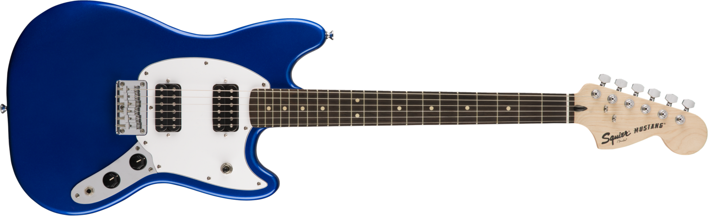 Squier Mustang Bullet Hh 2019 Ht Lau - Imperial Blue - Guitare Électrique RÉtro Rock - Main picture