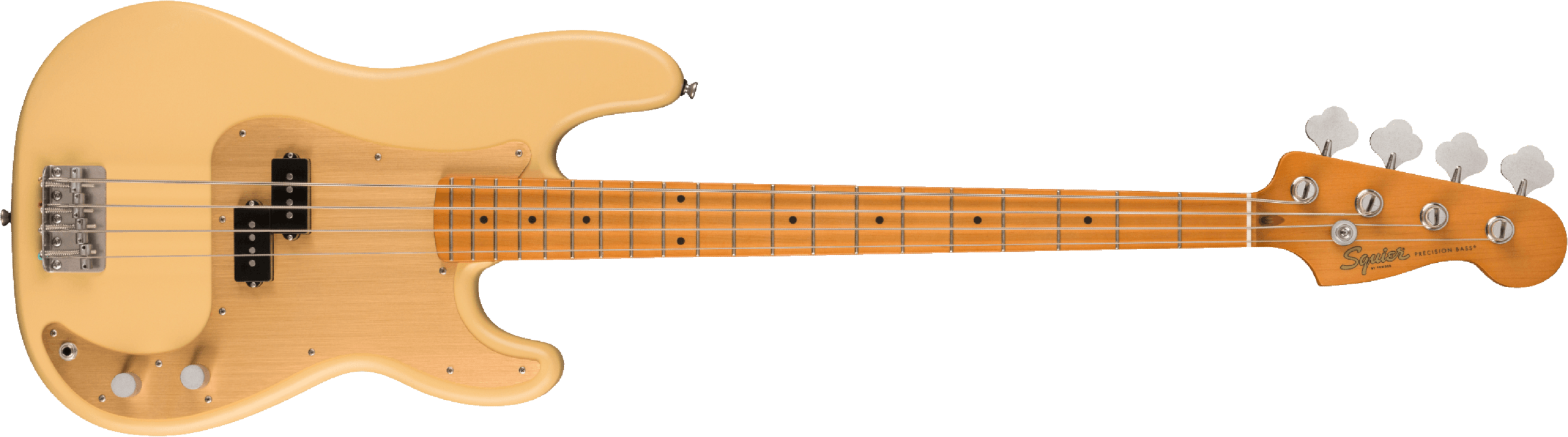 Squier Precision Bass 40th Anniversary Gold Edition Mn - Satin Vintage Blonde - Basse Électrique Solid Body - Main picture