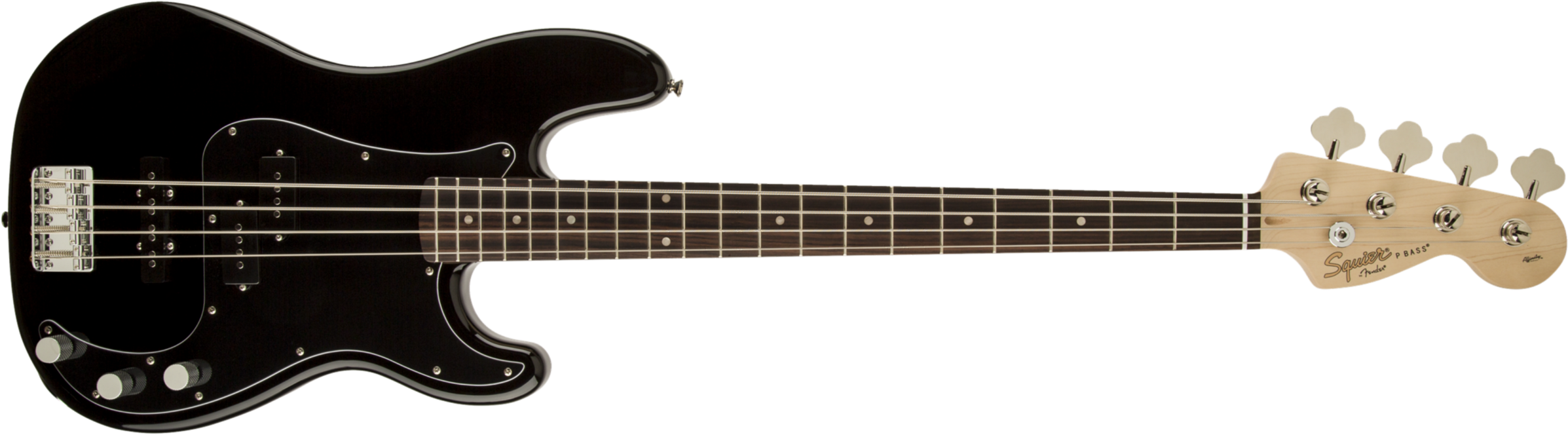 Squier Precision Bass Affinity Series Pj (lau) - Black - Basse Électrique Solid Body - Main picture