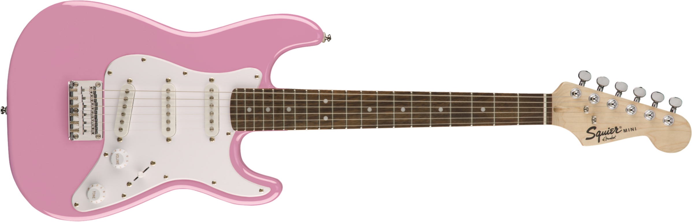 Squier Squier Mini Strat V2 Ht Sss Lau - Pink - Guitare Électrique Enfant - Main picture