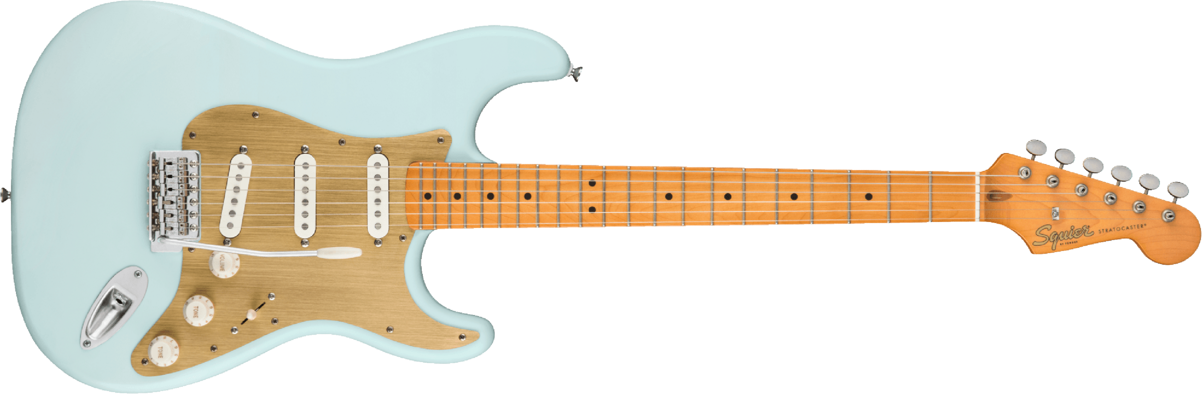 Squier Strat 40th Anniversary Vintage Edition Mn - Satin Sonic Blue - Guitare Électrique Forme Str - Main picture