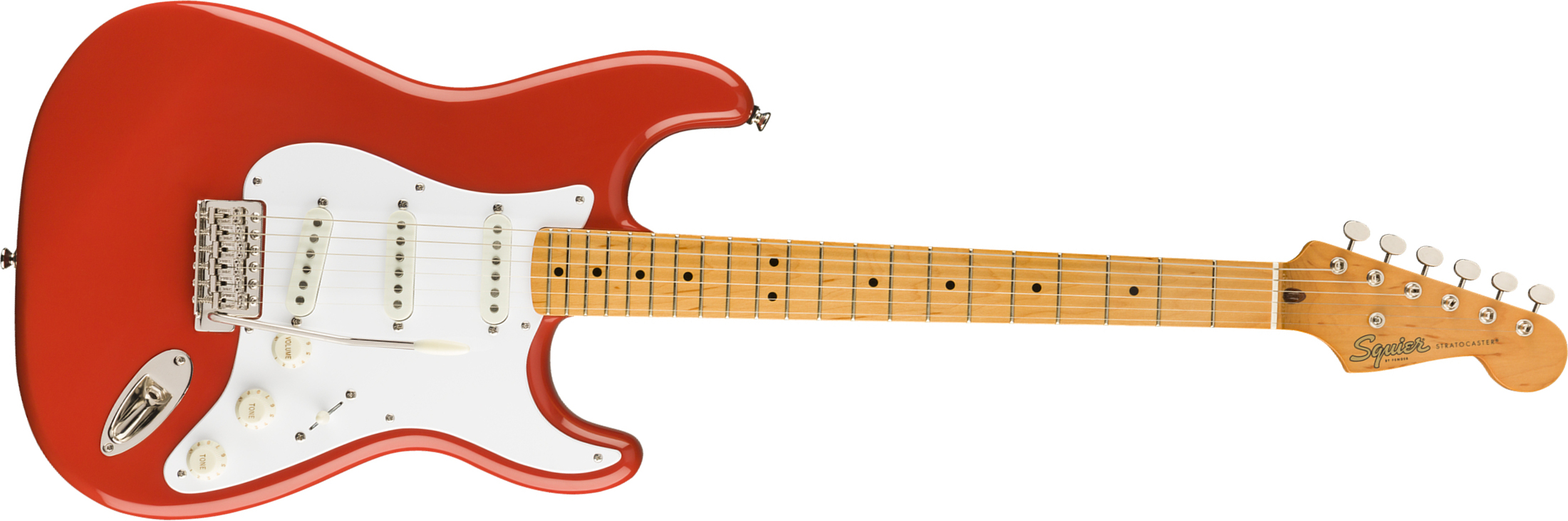 Squier Strat '50s Classic Vibe 2019 Mn 2019 - Fiesta Red - Guitare Électrique Forme Str - Main picture