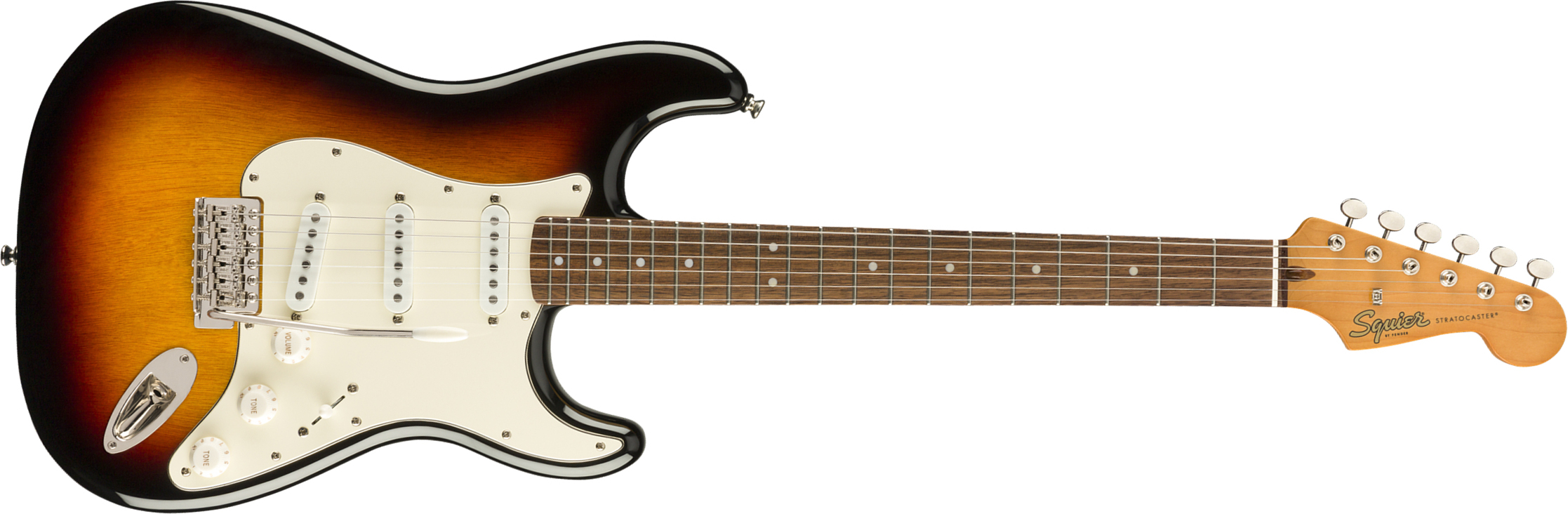 Squier Strat '60s Classic Vibe 2019 Lau 2019 - 3-color Sunburst - Guitare Électrique Forme Str - Main picture