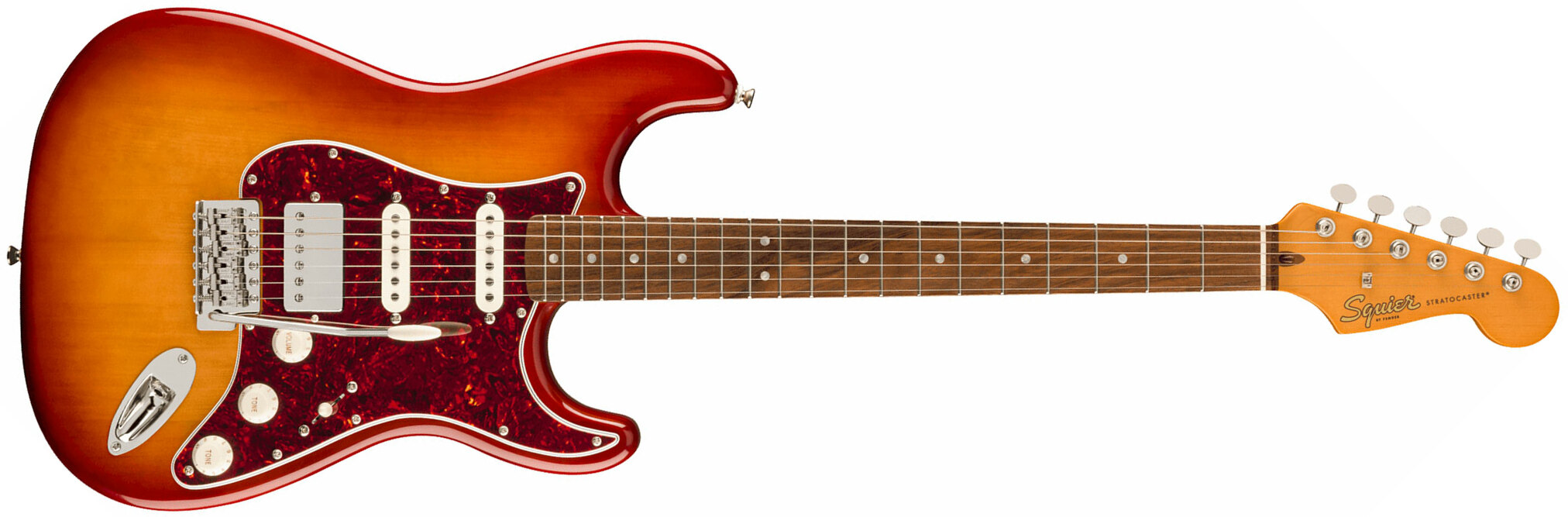 Squier Strat 60s Classic Vibe Ltd Hss Trem Lau - Sienna Sunburst - Guitare Électrique Forme Str - Main picture