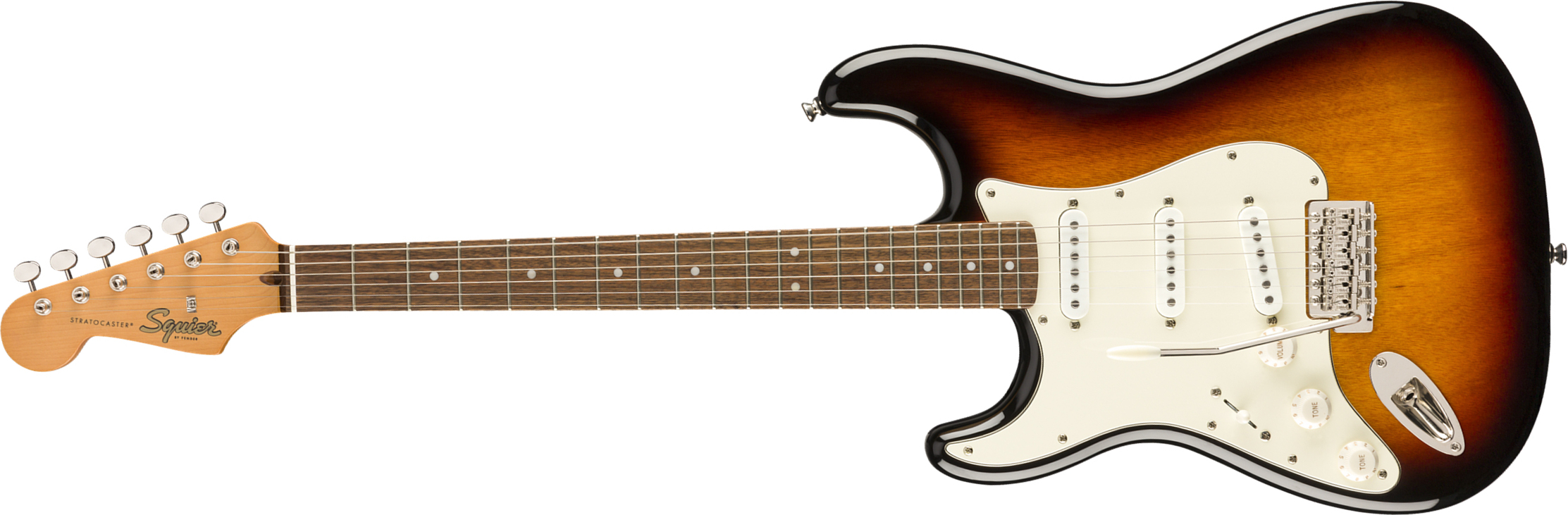 Squier Strat '60s Lh Gaucher Classic Vibe 2019 Lau - 3-color Sunburst - Guitare Électrique Gaucher - Main picture