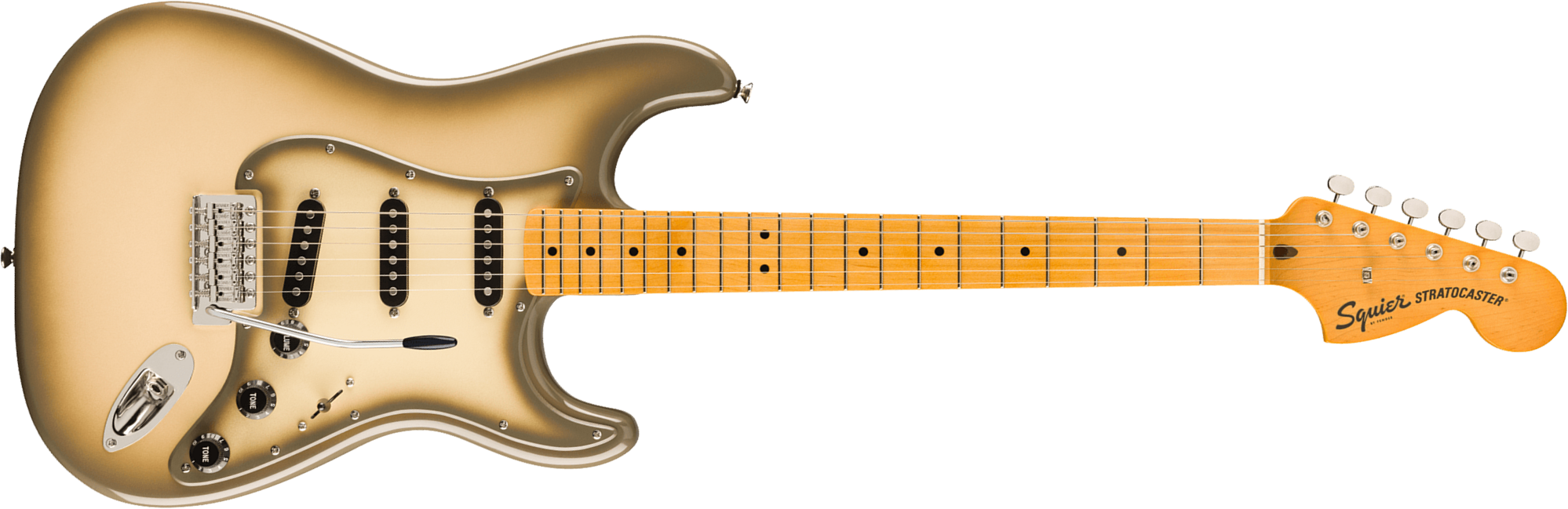 Squier Strat 70s Classic Vibe Fsr Ltd 3s Trem Mn - Antigua - Guitare Électrique Forme Str - Main picture