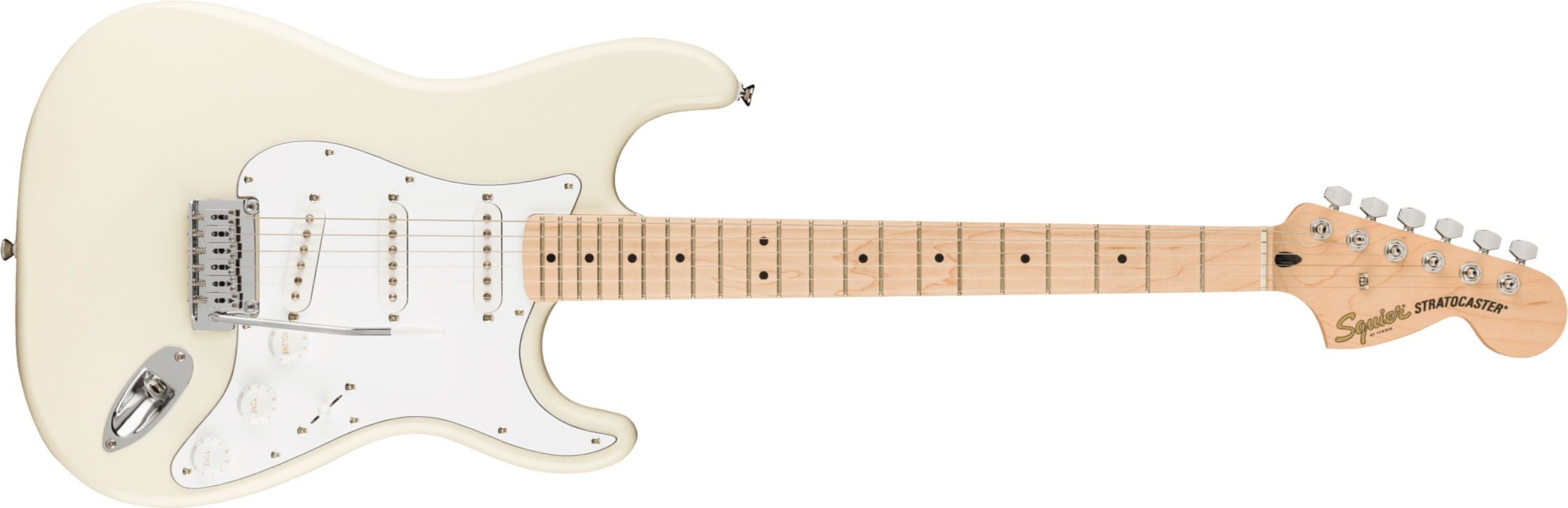 Squier Strat Affinity 2021 Sss Trem Mn - Olympic White - Guitare Électrique Forme Str - Main picture