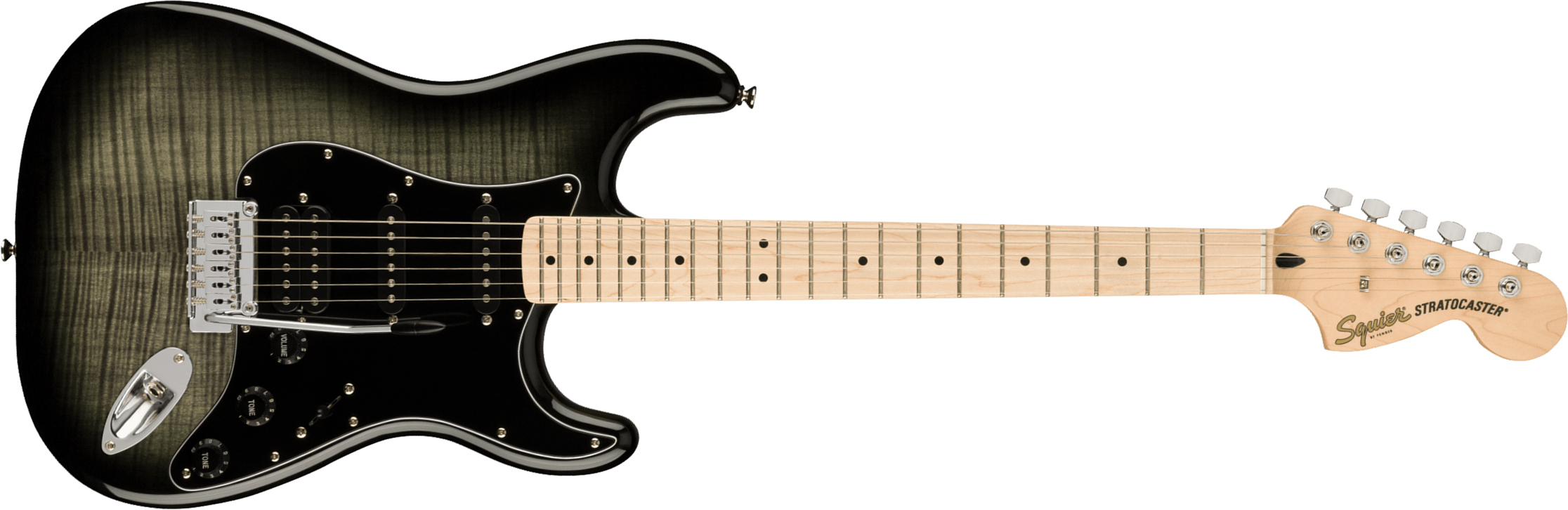 Squier Strat Affinity Fmt Hss 2021 Trem Mn - Black Burst - Guitare Électrique Forme Str - Main picture